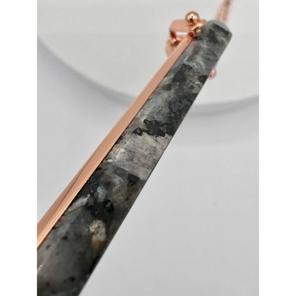 Stella & Dot “Rebel” Larkavite Rose Gold Toned Necklace - Picture 2 of 5